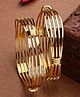NVR Women Set Of 2 Gold Plated Artificial Stones Studded Bangles - Gold