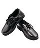 Priaansha Kids Glossy Finished Laced Up School Shoes - Black