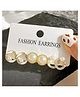 Yu Fashions High Fashion Crystal Oversized Rhinestone Pearl Korean Earrings Pair of 3