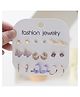 Yu Fashions Lavender Cute Oversized Hoop Korean Earrings Pair of 12