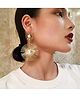 Yu Fashions Pearl SunBrust Oversized Korean Earrings Pair
