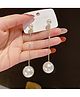Yu Fashions Cute Pearl Drop Korean Earrings Pair