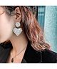 Yu Fashions Rhinestone High Quality Heart Shaped Korean Earrings Pair