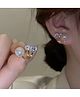 YU Fashions Cute Stone High Fashion Twisted Korean Earrings Pair