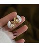 Yu Fashions Twisted Enamel Painted Pearl Korean Earrings Stud  Pair