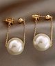 Yu Fashions Elegant Small Pearl Pendant  Unusual Dangle Korean Earrings for Women