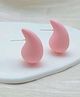 Yu Fashions Resin Candy Cute Spray Paint Solid Color TearDrop Shaped Stud Korean earrings - 12 g
