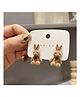 Yu Fashions Cartoon Bunny Sweet Animal Cute Flocking Rabbit Korean Earrings