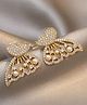 Yu Fashions Butterfly Detachble  Crystal Pearl Diamond High Fashion Korean Earrings Pair