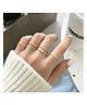 Yu Fashions Minimal Pearl Korean Ring Set of 5