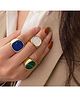 Yu Fashions High Fashion Stone Textured Korean Ring Set of 3