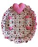 Babysparsh New Born Baby Round Reversible Bedding Set with Luxury Pillow Pink  - White