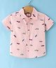 Simply Premium Cotton Half Sleeves Cars Printed Shirt - Peach