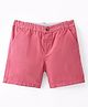 Simply Cotton Above Knee Length Solid Shorts - Brick Red