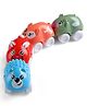 Play Nation Colorful 4 in 1 Magnetic Animal Toy Train for Kids| Colorful Connecting Magnetic Mini Cartoon Animal Train for 2-4 Years Kids| Improves Motor Skills and Hand Eye Co-ordination| Gifting Toy| BIS Certified