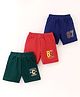 Zero Sinker Knit  Shorts with Text Print Pack of 3 - Multicolour