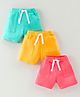 Zero Sinker Knit Shorts Solid Colour Pack of 3 -  Multicolour