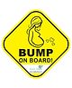 Baby Moo Mama On Board Pregnancy Safety Sign For Car With Vacuum Suction Cup Clip - Yellow