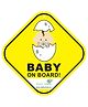 Baby Moo Newborn Car Safety Sign With Vacuum Suction Cup Clip - Yellow