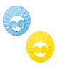 No Tears Safe Adjustable Bathing Shower Cap Pack of 2 - Yellow, Blue