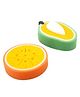 Baby Moo Sliced Orange And Mango 2 Pk Bath Sponge Multicolour