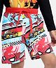 Babyhug Marvel  Cotton Knit Shorts with Spider-Man  Print - White