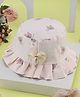 PASSION PETALS Animal Printed  Summer Cotton Cap - Peach- Diameter11