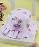 PASSION PETALS Animal Printed  Summer Cotton Cap - Purple- Diameter11