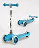 Play Nation Road Runner Foldable Kids Kick Scooter with LED Wheels Wide Standing Deck & 3-Level Adjustable Handlebar - Blue