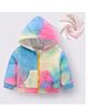 Kookie Kids Full Sleeves Tie & Dye Hooded Jacket With Ears Applique & Kangaroo Pockets - Multicolour