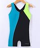 LOBSTER  Sleeveless Legged Swimsuit with Text Print -  Neon Green