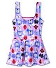 LOBSTER  Sleeveless Frock Swimsuit with Lady Bug Print - Blue