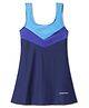 LOBSTER  Sleeveless Frock Swimsuit with Text Print - Blue