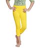 Tiny Girl Knitted Stone Embellished Leggings - Lemon Yellow