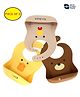 Ortis Adjustable Snap Button Bib With Crumb Catcher (Pack of 2)