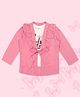 Cutecumber Full Sleeves Pearl Embellished Top With Text Printed Inner - Dusty Pink