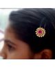 Pretty Ponytails Ethnic Floral Hair Clip - Gold & Pink