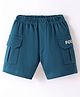 Evimo Cotton Above Knee Length Solid Shorts - Dark Aqua