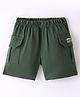 Evimo Cotton Above Knee Length Solid Shorts  - Green