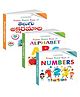 Mini Board Book Set: English Alphabets, Numbers 1-20, Telugu Alphabets & Consonants - 3 Picture Books for Kids Early Learning