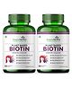 Simply Herbal Plant Based Biotin Tablets With Keratin for Women, Calcium, Vitamin B7 Supplement for Hair Growth, Glowing Skin & Healthier Nails, Bamboo Extract (Pack of 2)