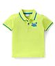 Babyhug Cotton Knit Half Sleeves Polo T-Shirt with Crab Print - Green