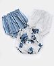 Halemons Pack of 3 Pure Cotton Striped & Floral Printed Bloomers - Sky Blue