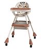 Multifunctional 3-in-1 High Chair With High Chair Normal Chair & Short Chair Convertibility - Brown