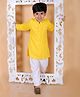 MoMaa Full Sleeves Checked Sequin Embellished Kurta & Pyjama Set - Yellow