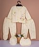 Baby Moo Happy Rabbit Snail Print Cap Bib Pyjamas 5 Pcs Clothing Gift Set - Yellow