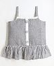 Cherry Crumble By Nitt Hyman Sleeveless Striped Top - Off White & Grey
