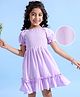 Hola Bonita Knit Half Sleeve Textured Fabric Frock - Lilac