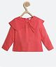 Chuppan Chupai Rayon Full Sleeves Bow Detailed Top - Coral