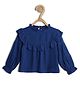 Chuppan Chupai Rayon Full Sleeves Solid Top - Royal Blue
